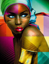 Алмазная вышивка «Голубоглазая африканская девушка»