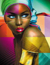 Оригинальной портрет красивой женщины