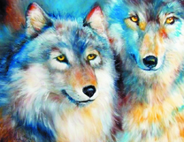 Пушистые серые волки