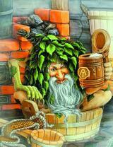 Дедушка водяной в бане