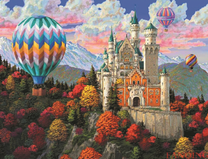 Воздушные шары над замком Нойшванштайн