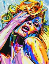 Страстная девушка в стиле поп-арт