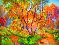 Осенние краски в березовой роще