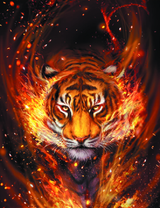 Тигр бегущий сквозь огонь