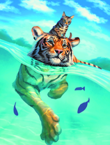 Тигр спасает своего сородича