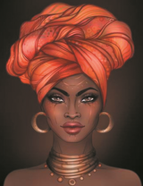 Девушка с чалмой и украшениями