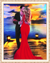 Нежный поцелуй у моря