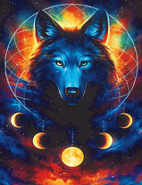 Черный волк и виды луны