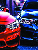 Красная и синяя машинка