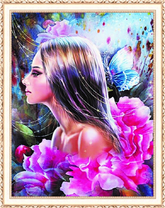 Девушка с блестящими волосами