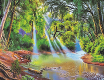 Река в лесной тиши