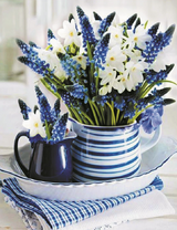 Милый букетик мускари с нарцысами