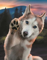 Добрый пес в горах