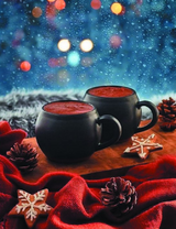 Теплое какао в зимний день