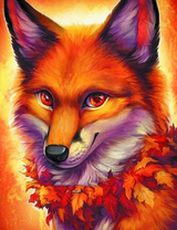 Хитрая рыжая лиса