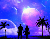 Алмазная вышивка «Влюбленная пара под ночным небом» в интернет-магазине в Москве Алмазная вышивка «Влюбленная пара под ночным небом»