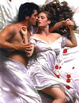 Влюбленная пара в постели