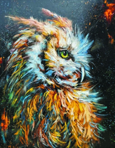 Изображение совы в свободной технике