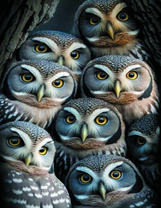 Совы среди дерева