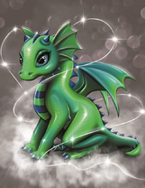 Маленький зеленый дракончик