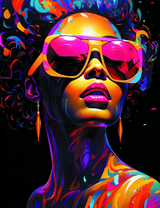 Стильная кудрявая девушка