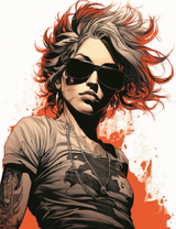 Стильная девушка в очках