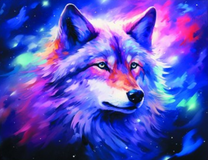 Волк в синем цвете