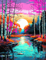 Весенний пейзаж у реки