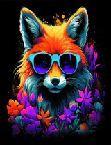 Стильная лиса в солнцезащитных очках