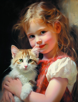 Девочка с кошечкой