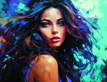 Портрет красивой брюнетки