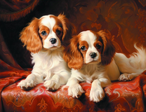 Две собачки породы кавалер кинг чарльз спаниель