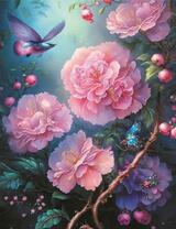 Волшебные розовые цветы