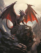 Алмазная вышивка «Большой краснокрылый дракон»