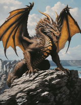 Золотой дракон на высокой горе