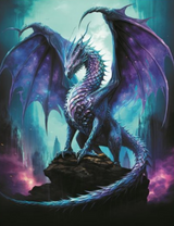Изящный фиолетовый дракон