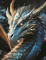 Алмазная вышивка «Портрет синего дракона» в интернет-магазине в Москве Алмазная вышивка «Портрет синего дракона»