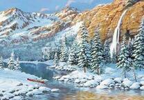 Река у подножья горы