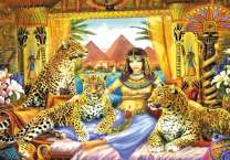 Егопетская царица в окружении леопардов