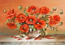 Большой букет маков