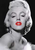 Невероятная Мерлин Монро с красными губами