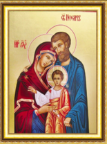 Святой Иосиф, Богоматерь и Иисус