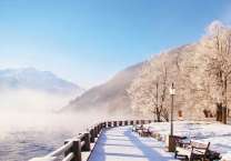 Аллея вдоль горного озера