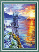 Восход солнца у Ласточкиного гнезда. Крым