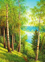 Лесной склон у реки