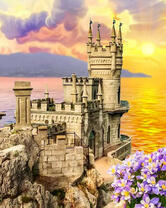 Восходящее солнце у Ласточкиного гнезда