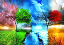 Разные времена года на одной картине