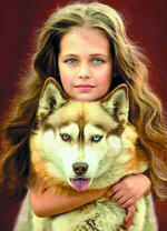 Девушка и самый верный друг - собака