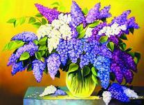 Яркий букет белой и фиолетовой сирени