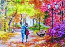 Влюбленная пара в осеннем парке